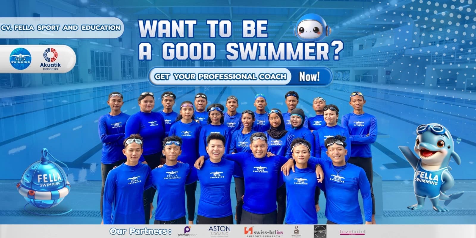 Fella Swimming Hero